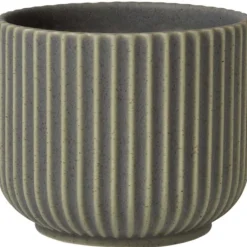Blomsterpotte medium Ø14,5xH13 cm olivengrønn