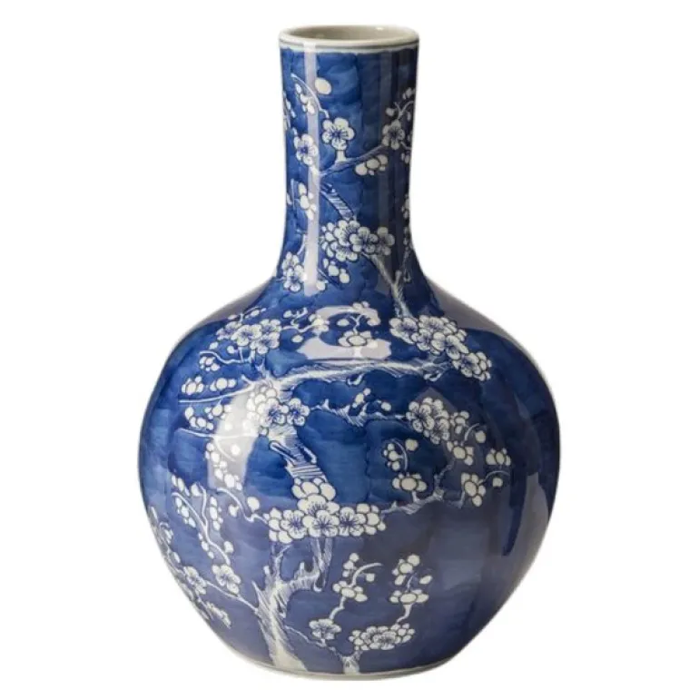 Blossom vase 36 cm blå