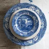 Blue Italian asjett 15 cm blå/hvit