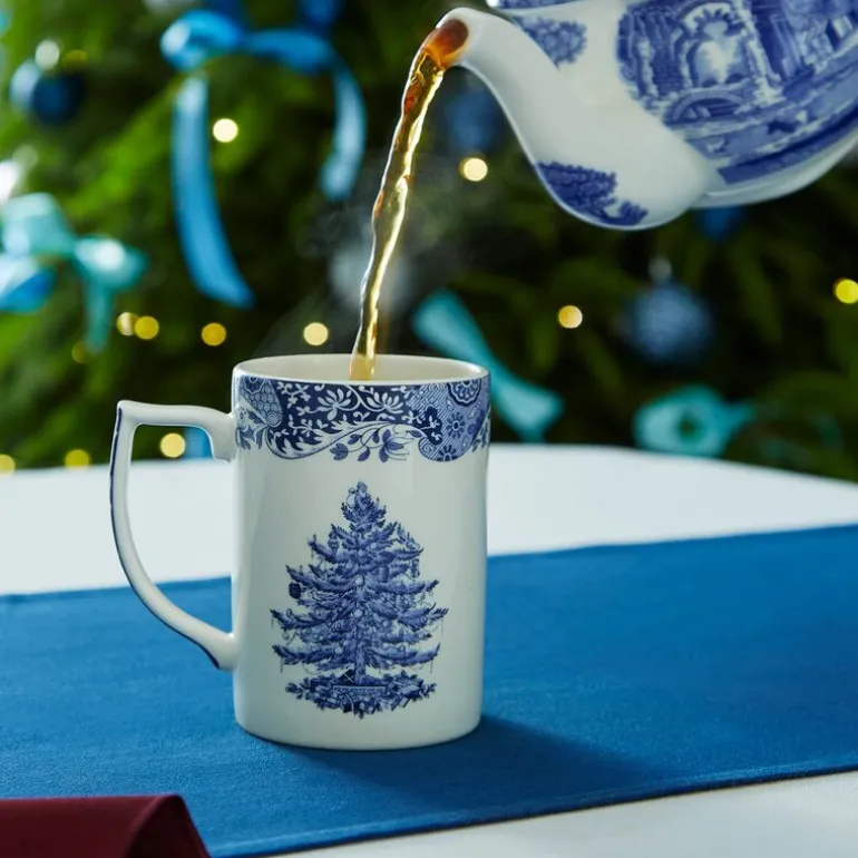 Blue Italian Christmas Tree kopp 34 cl blå/hvit