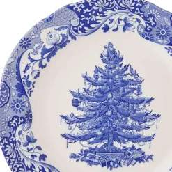 Blue Italian Christmas Tree tallerken 27 cm blå/hvit