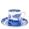 Blue Italian kaffekopp med fat 9 cl