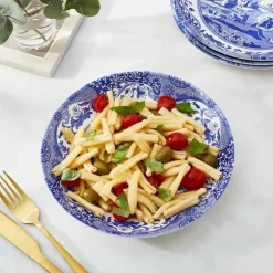 Blue Italian pastabolle 23 cm blå/hvit