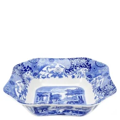 Blue Italian salatskål 1,4L 24x24 cm blå/hvit