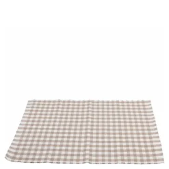 Bordbrikke 48x33 cm ruter beige/hvit