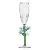 Botanica optisk champagneglass 16 cl lyseblå blomst