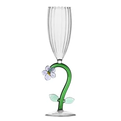 Botanica optisk champagneglass 16 cl lilla blomst