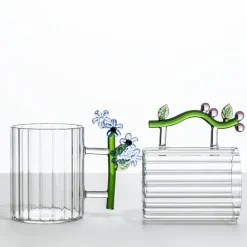 Botanica optisk krus 45 cl blomst rosa