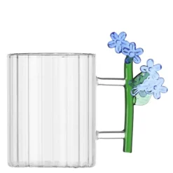 Botanica optisk krus 45 cl blomst lyseblå