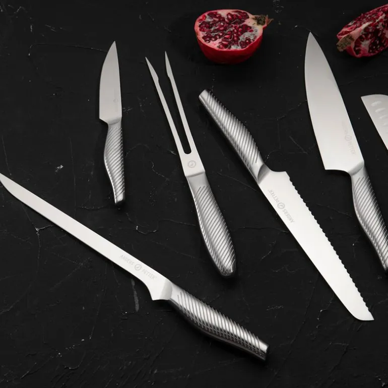 Brødkniv 33,5 cm børstet stål