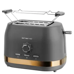 Brødrister 2 skriver 800W grå/gull