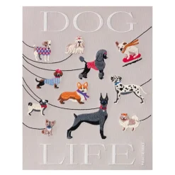 Brodert fotoalbum 33x27 cm Hund beige/multi