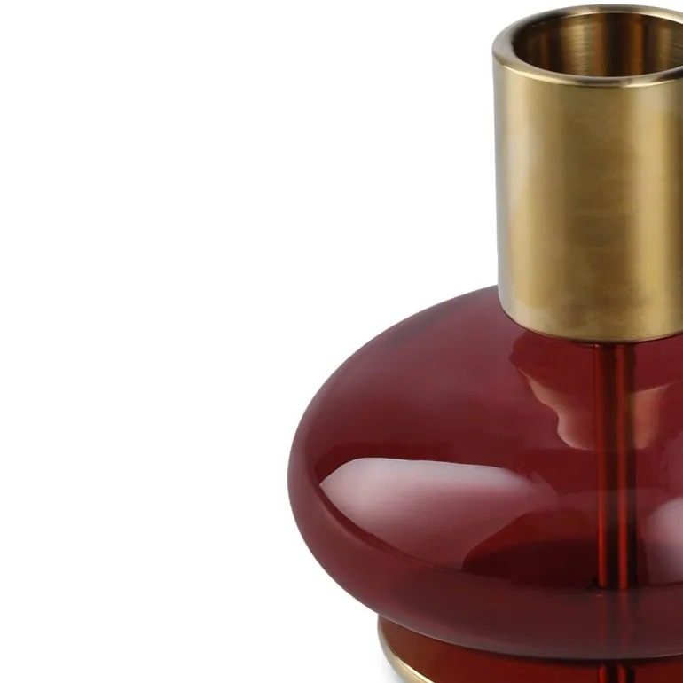 Bubble lysestake 8 cm bordeaux
