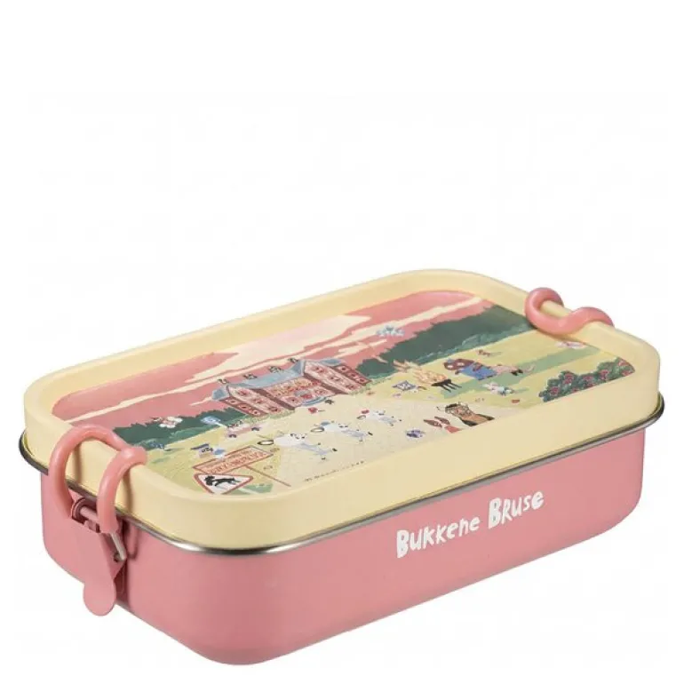Bukkene Bruse matboks 1L back to school rosa