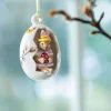 Bunny Tales Anna ornament påskeegg 7 cm rød/hvit