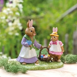 Bunny Tales Flower Meadow figur 12,9x8,5 cm hvit