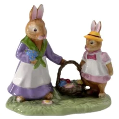 Bunny Tales Flower Meadow figur 12,9x8,5 cm hvit