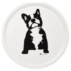 Buster serveringsbrett 38x38 cm hvit/svart