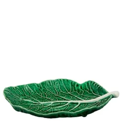 Cabbage serveringsfat kålblad 25 cm grønn