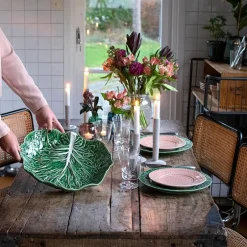 Cabbage serveringsfat kålblad 25 cm grønn