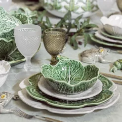 Cabbage tallerken kålblad 30,5 cm hvit