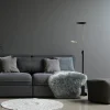 Cadiz uplight gulvlampe 186 cm svart/matt messing