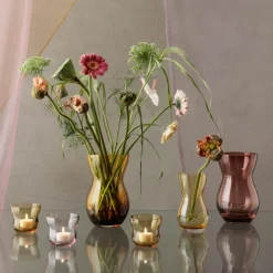 Calabas Duo vase 21 cm burgundy/amber