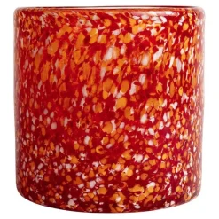 Calore lyslykt 15x15 cm rød/oransje