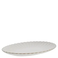 Camille serveringsfat 3,5x25,5 cm råhvit