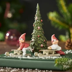 Carl & Joanne nisser med juletre 16 cm