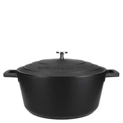 Cast Aluminium gryte 5L med selvøsende lokk svart