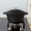Cast Aluminium gryte 2,5L med selvøsende lokk svart