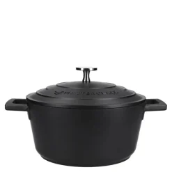 Cast Aluminium gryte 2,5L med selvøsende lokk svart