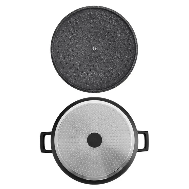 Cast Aluminium lav gryte 5L svart