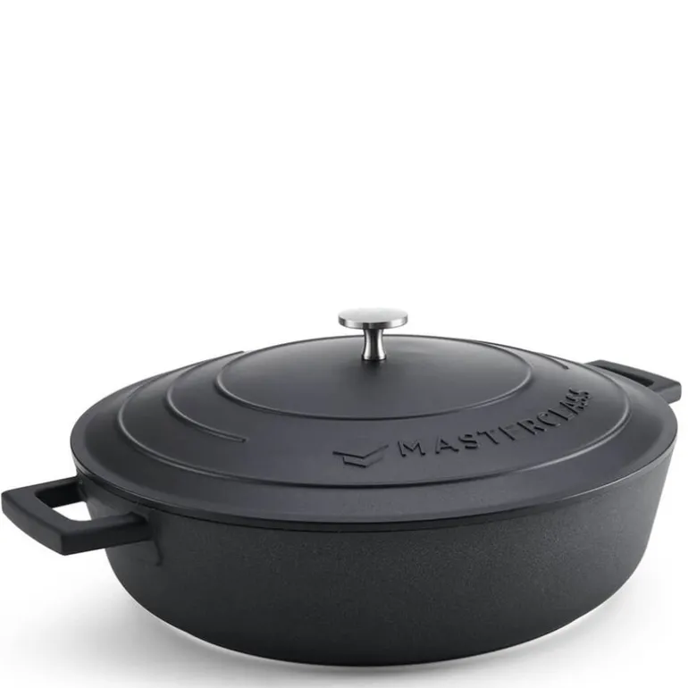 Cast Aluminium lav gryte 5L svart