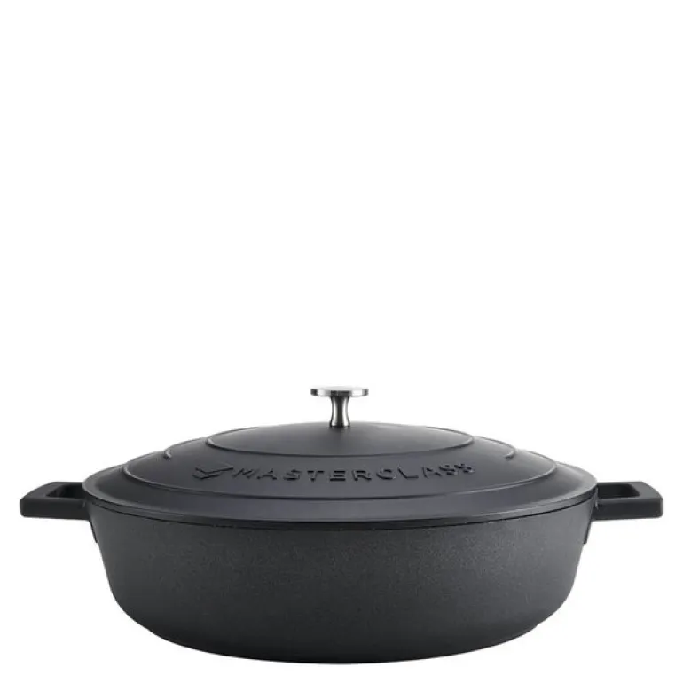 Cast Aluminium lav gryte 5L svart