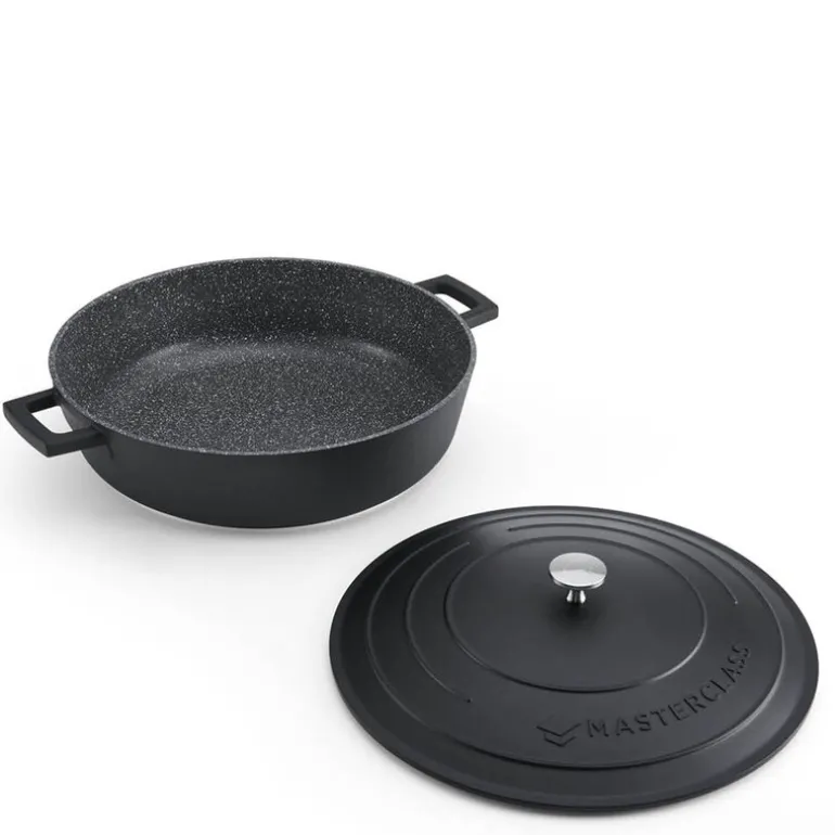 Cast Aluminium lav gryte 5L svart
