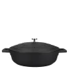 Cast Aluminium lav gryte med selvøsende lokk 4L svart