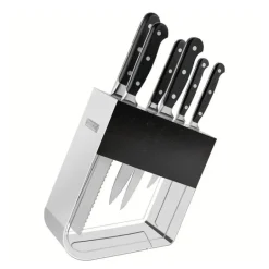 Century knivblokk med kniver 7 deler svart