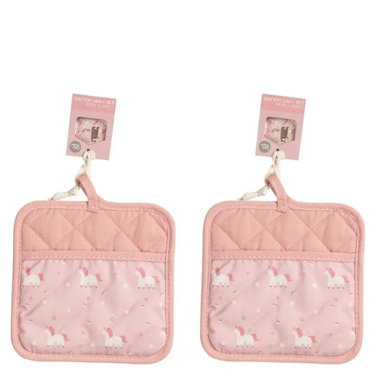 Chic Kids gryteklut 17,5x17,5 cm 2 stk enhjørning