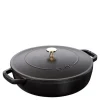 Chistera sautépanne 28 cm 3,7L svart