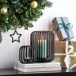 Christmas Chic lyslykt 22,5 cm jern/svart