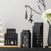 Christmas Chic lyslykt 22,5 cm svart