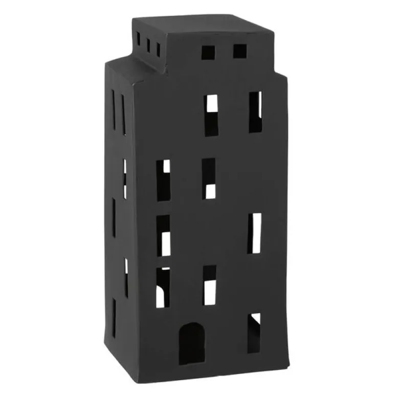 Christmas Chic lyslykt 22,5 cm svart