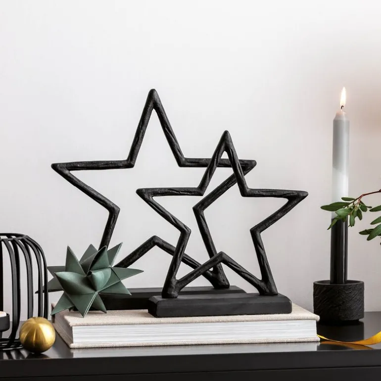 Christmas Chic stjerne 27x26x65 cm svart