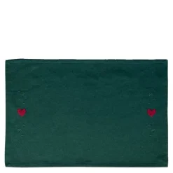 Christmas Fable dekkebrikker Hjerter 49x32 cm grønn