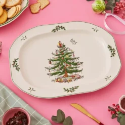 Christmas Tree serveringsfat ovalt 35 cm