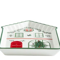 Christmas Village fat 18 cm grønn