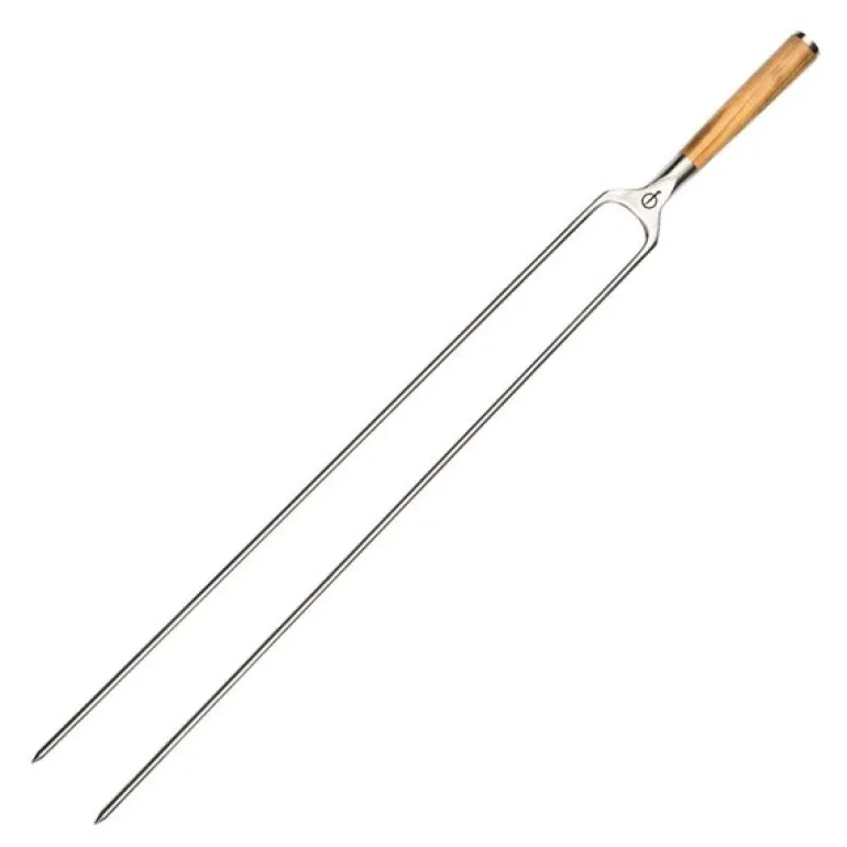 Churrasco gaffelspyd 60 cm stål/oliventre