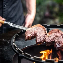 Churrasco grillspyd V-form 60 cm stål/oliventre